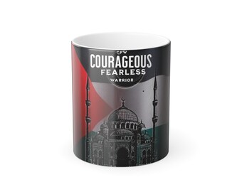 Courageous Fearless Warrior Mosque silhouette Mug | Color Morphing 11oz