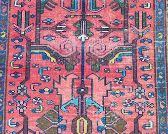 3x10 antique runner rug, heriz runner 3x10, kitchen rug, malayer runner rug, turkish runner 3x10, persian runner rug, vintage runner