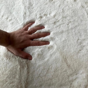 Weicher Kaninchenfell-Plüschteppich, Wollteppich, Schaffellteppich, Schaffellteppich, Schaffellteppich, Schaffellteppich, Schaffellteppich