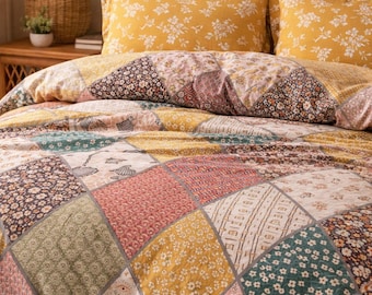 AMAZİNG!! Cotton Duvet Cover Set, Colorful Bedding, Double Duvet Cover Set, Bedroom Decor, comforter cover