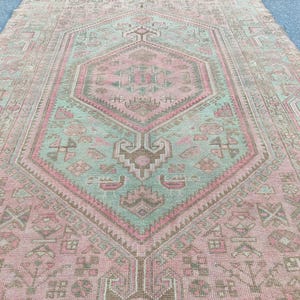 5x7 Heriz rug, oriental persian rug, rugs for living room, antique rug 5x7, persian rug 5x7, pink rug 5x7, malayer rug, afghan rug 5x7