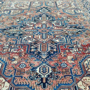 Heriz rug 7x9, heriz rug serapi, persian rug 7x9, malayer rug, rugs for living room, antique rug 7x9, afghan rug antique, malayer rug