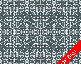 Häkelanleitung Blätterranke | Overlay Mosaik Häkeldecke | Modular oder Einzelstück | Ineinander greifende Filet-Option | PDF-Download