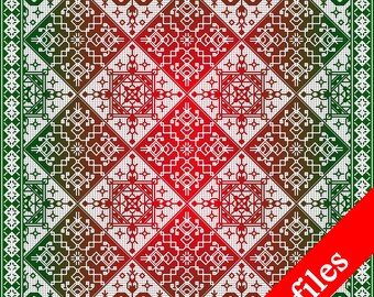 Silk Road Tales – Advanced Mosaic Crochet Pattern with Diagonal Stitches – Geometric Mosaic Crochet Throw – Interlocking Filet Options