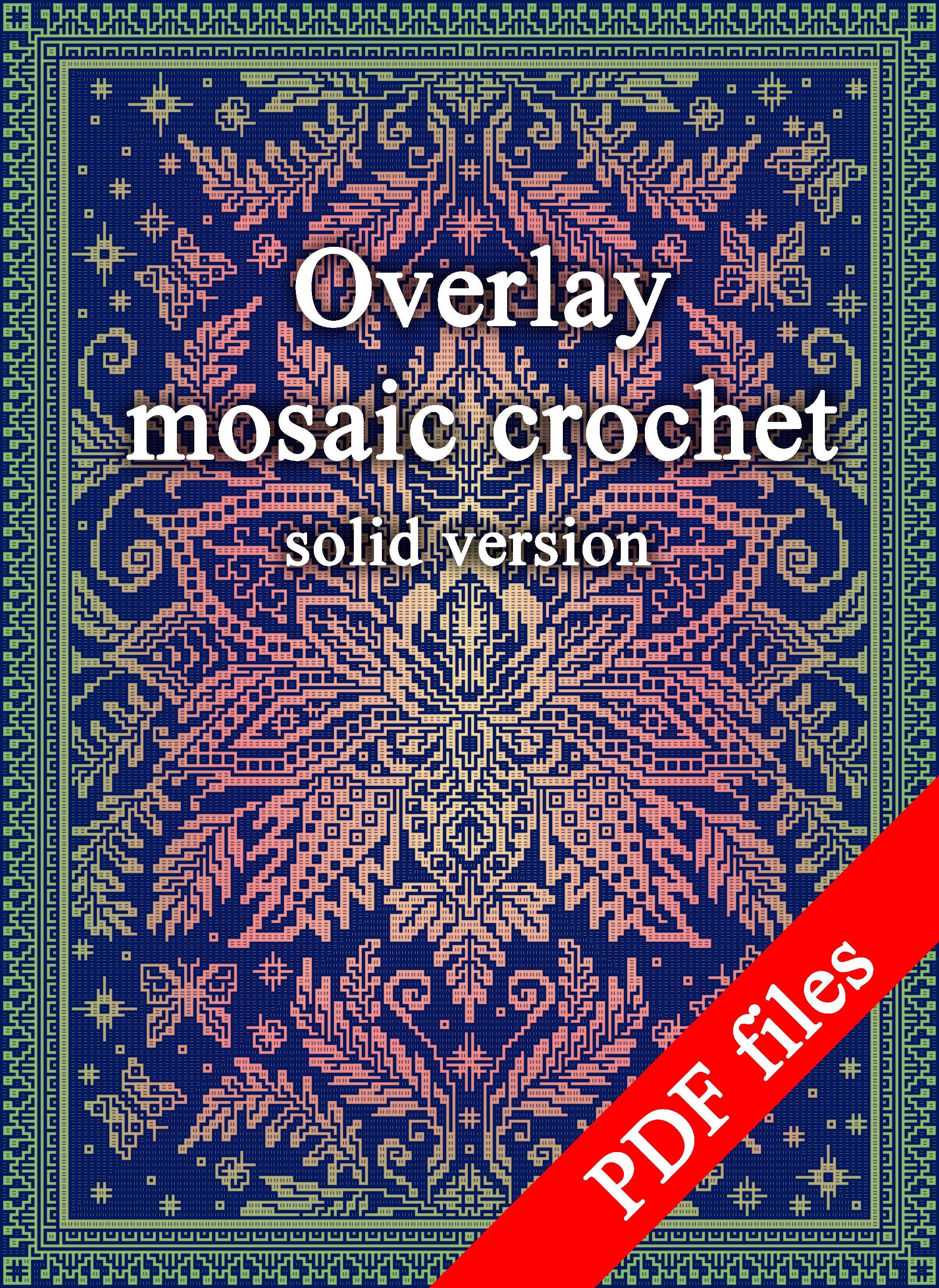 22 Crochet Mosaic Charts with Mandalas, Candy Corn, Dragon Scales, and Cats 2 Fern Flower Overlay Mosaic Crochet Blanket