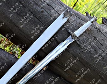 Replica della spada di The Witcher fatta a mano | Spada decorativa ispirata a Geralt | Oggetto da collezione fantasy | Regalo di Natale per lui | Accessorio per cosplay