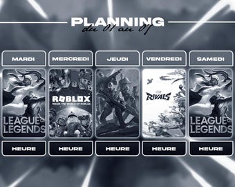 Editable Twitch schedule