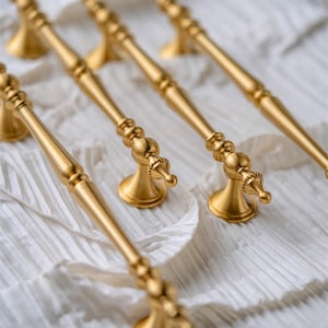 French Brass Cabinet Pulls/Distressed Gold Stripe Cabinet Shoes Pulls/Dresser Knob Pulls/Wardrobe Door Pulls/ Kitchen Pulls/ Hardware Pulls