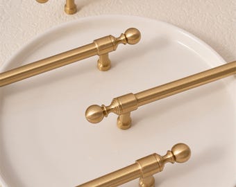 American Brushed Brass Cabinet Handle Pulls/Kitchen Cabinet Pulls/Dresser Drawer Knob Handles/Modern Drawer Pull /Furniture Hardware