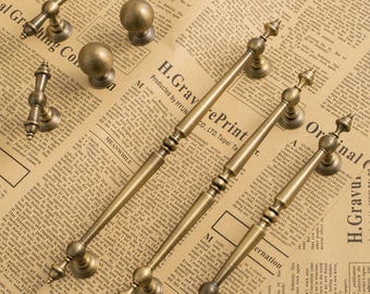 Antique Bronze Cabinet Handle/Brass Drawer Pull/Vintage Handle Kitchen Pull /Dresser Knobs Handle/Cabinet Pulls Hardware