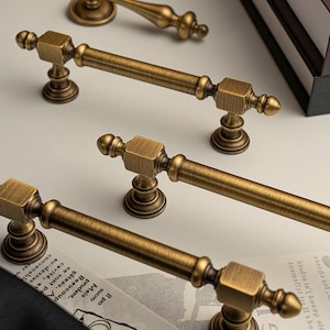 Solid Brass Kitchen Handle Hammer/Kitchen Cabinet Pulls/Wardrobe Drawer Knobs/Bronze Dresser Pull/Furniture Bronze Pull/Furniture Hardware