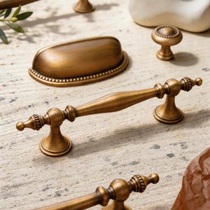 Bronze Solid Antique Brass Cabinet Handles /Wardrobe Pull /Cupboard Door Knob/ Dresser Drawer Knob Bronze Solid Antique Brass Cabinet Pull