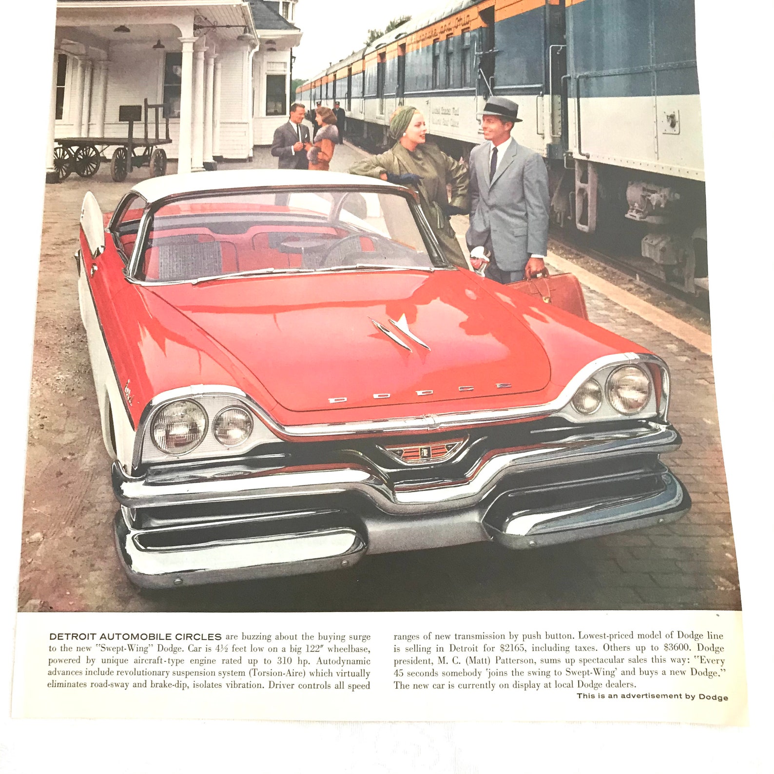 Vintage Original Magazine Advertisement Ad Dodge Chrysler