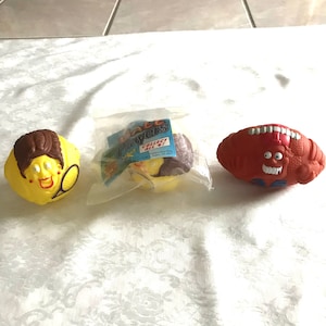 Lot of 3 - Wendy&#39;s Kids Meal, Ball Players Toys, Football, Tennis Ball, 1985