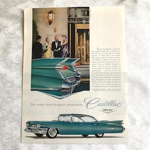 Vintage Original Magazine Ad Advertisement, General Motors, Cadillac, Automobile, Vehicle, 1950s