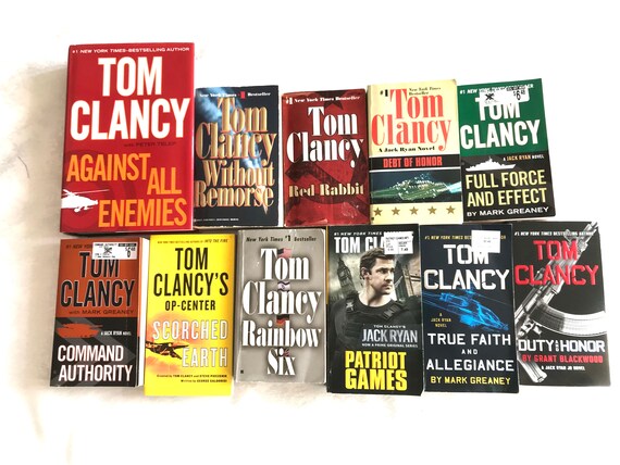Lot Of 11 Books Tom Clancy Jack Ryan Patriot Games Etsy Denmark