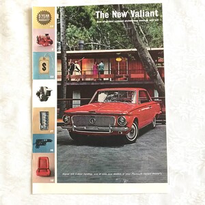 Vintage Original Magazine Ad Advertisement, 1962, Chrysler, Plymouth, Valiant, Automobile, Vehicle, 1960s