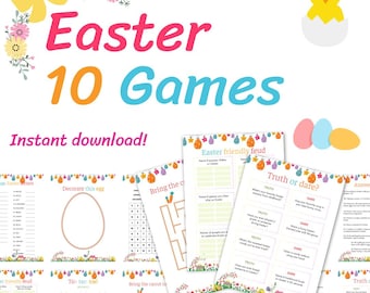 Easter Games Bundle: Printable Party Pack (Instant Download)