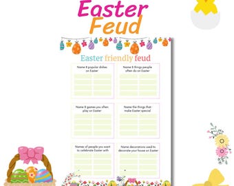 Printable Easter Feud Game: Family Party Activity (Instant Download)