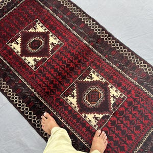 ラグ・カーペット sistan baluch rug Antique Sistan Serkhat Baluch rug from Afghanistan. 267×105