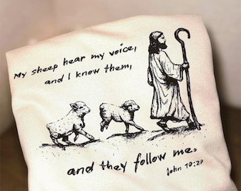 Christian Oversized T-Shirt | Jesus Artwork Tee | Faith Shirt | Religious Apparel | Christmas Gift