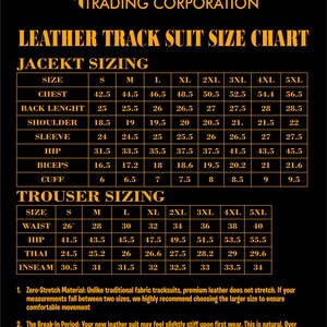 Men's Brayden Leather Track Suit Sweatsuit [Black/Yellow] 100% Real Lamb Leather image 3