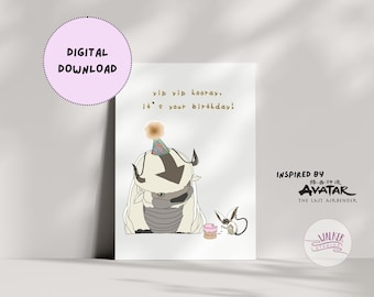 Yip Yip Hooray | Birthday Card | ATLA | DIGITAL DOWNLOAD