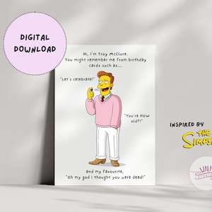 Troy McClure | Geburtstagskarte | Die Simpsons | DIGITALER DOWNLOAD