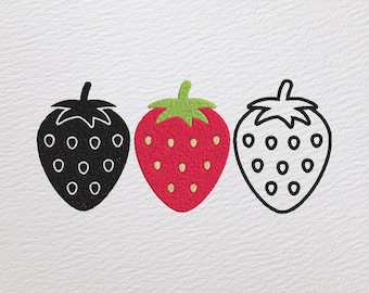 Erdbeere Stickdatei für die Stickmaschine: Obststickerei