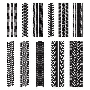 Broderidesign med hjulspårsbroderi, maskinbroderifil med hjulspårssöm, 11 designer, 8 storlekar, direkt nedladdning