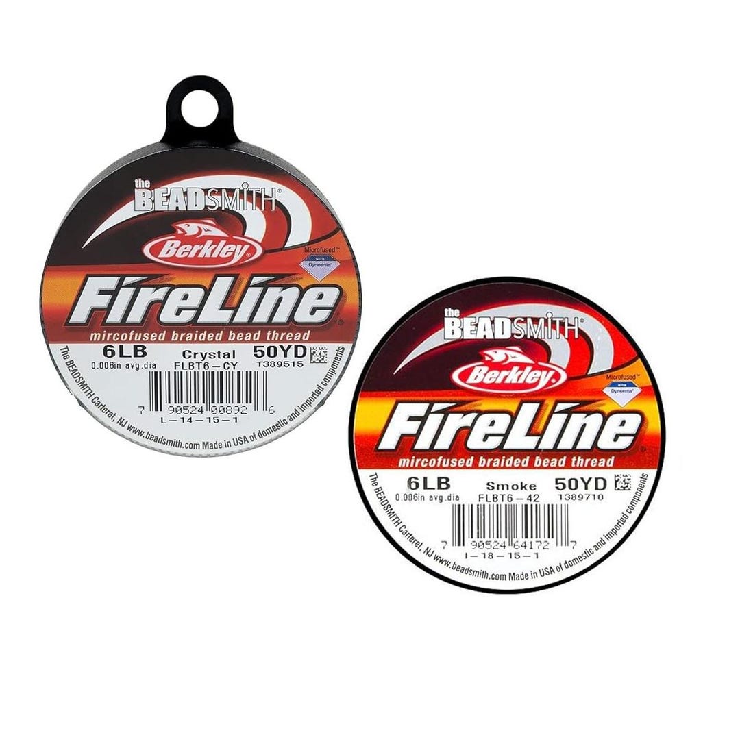 Bundle of 2 Colors: Fireline Beading Thread, 50 Yards/spool, 6LB Test ...