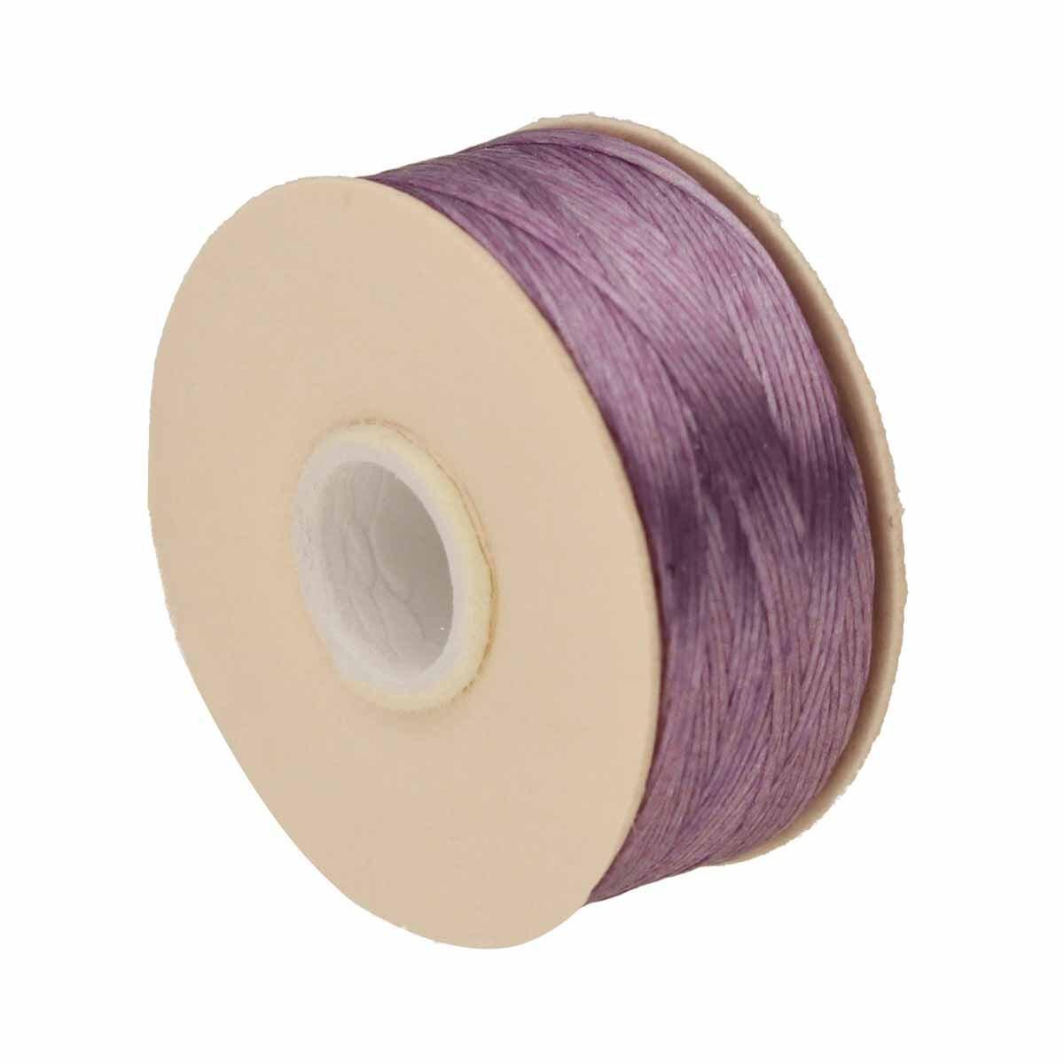 NYMO Nylon Beading Thread Size D - 3 Bobbins 64 Yards Each For Delica Beads In Light Pink, Cathay Blue & Lilac Purple