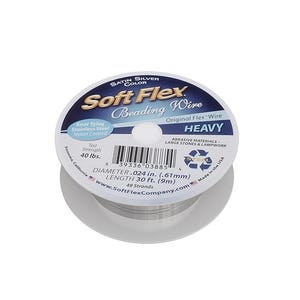 Soft Flex 49 Strand Beading Wire - Heavy 0.24 Diameter - 30 Feet Nylon Design Wire