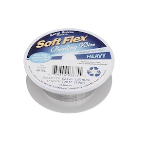 Soft Flex 49 Strand Beading Wire - Heavy 0.24 Diameter - 100 Feet Nylon Design Wire