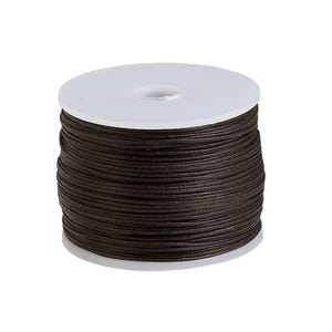 Waxed Cotton Cord 0.5mm Brown, Sold per 100 meters / 109 yards spool