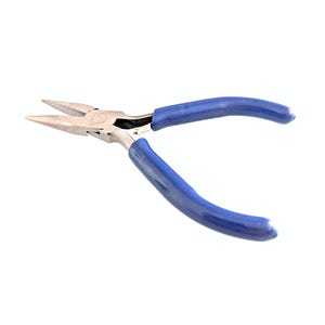 Plier Chain Nose Steel with Plastic-coated handles and Double Leaf Springs 4.5 inches (114mm)