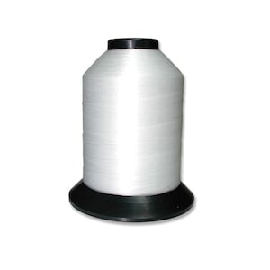 Filo di nylon NYMO bianco, misura D, diametro 0,012" (0,30 mm), cono da 3 once, 1584 iarde (1448 metri) - Ricamo con perline, tessitura e lavoro al telaio
