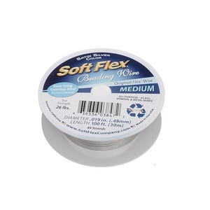 Soft Flex 49 Strand Beading Wire - Medium 0.19 Diameter - 100 Feet Nylon Design Wire