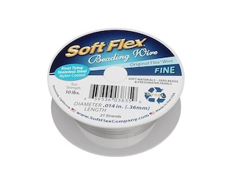 Soft Flex 21 Strand Beading Wire - Fine 0.14 Diameter - 10 Feet Design Wire