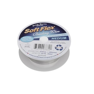 Soft Flex 49 Strand Beading Wire - Medium 0.19 Diameter - 30 Feet Nylon Design Wire