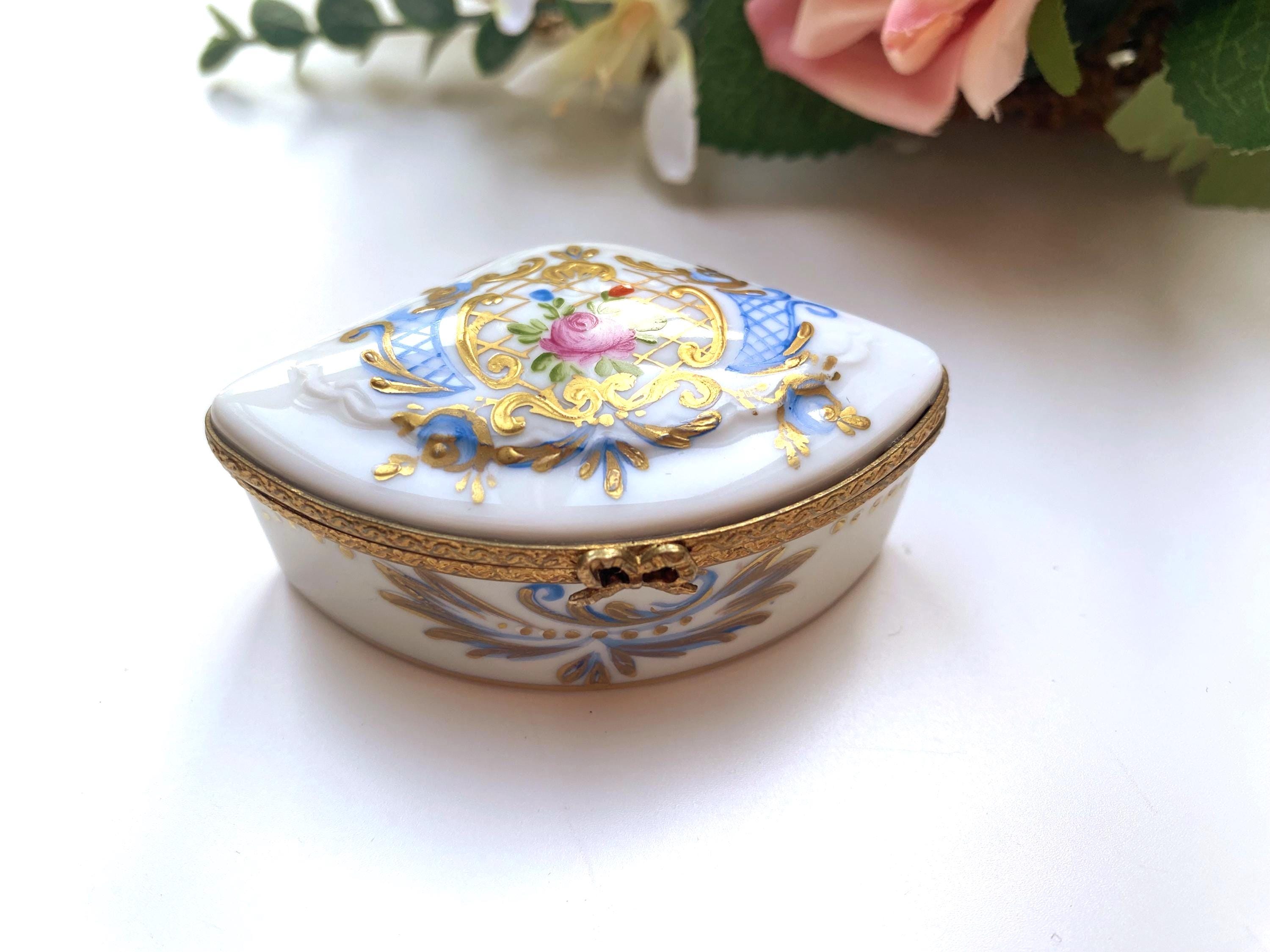 Limoges 花柄ボックス 陶磁器 Garden Limoges Porcelain Boxes