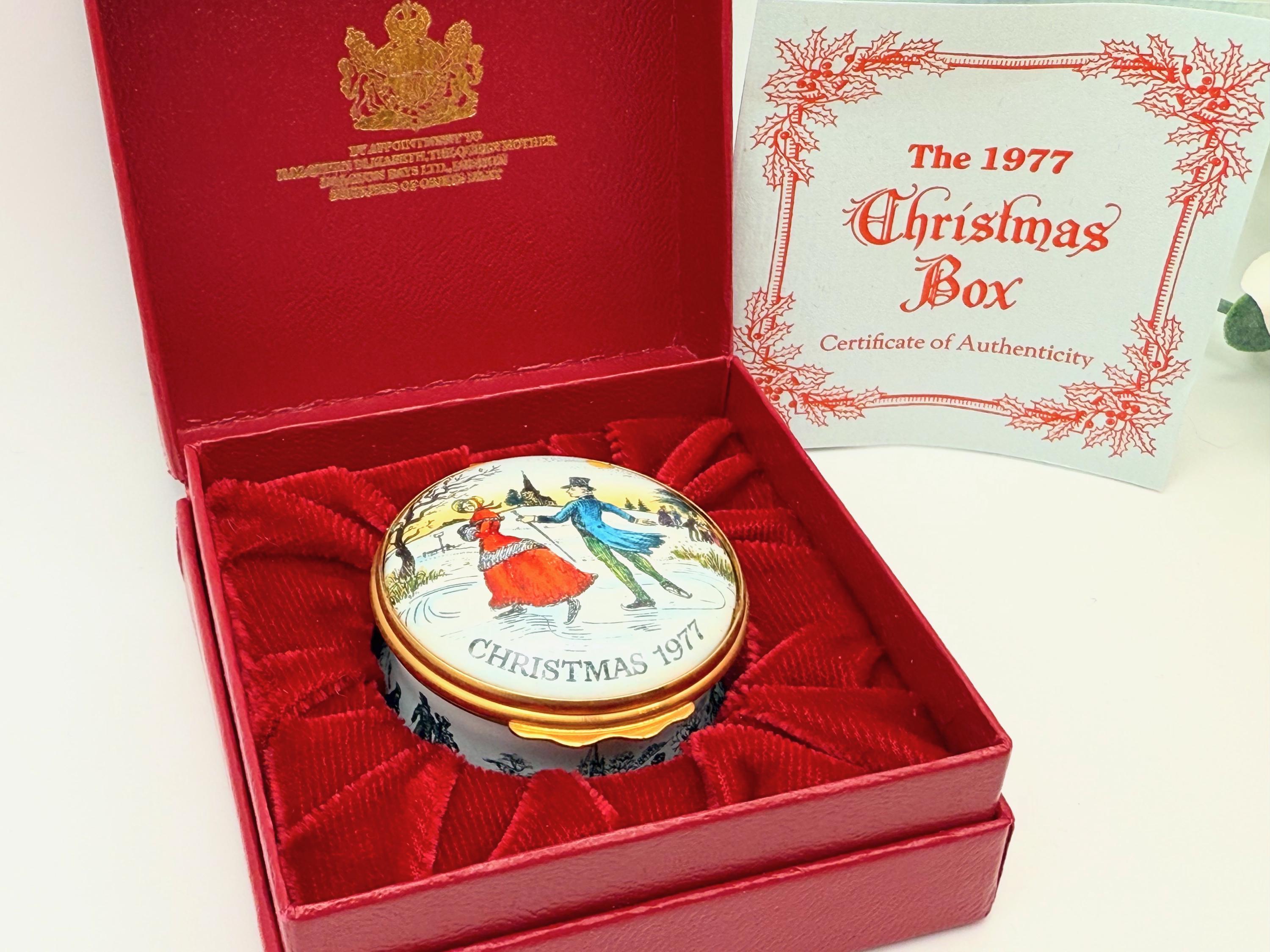 Halcyon Days Christmas 1977 Enamel Trinket Box – Bilston