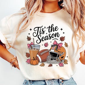 Tis The Season, American Football Png, Fall Pumpkin Png, Coquette Bow Png, Spooky Season Png.