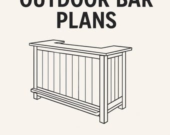 Progetto fai da te per bar da esterno / PDF per principianti sulla lavorazione del legno / Costruisci il tuo bar da giardino (1500 mm / 59") / Istruzioni passo passo