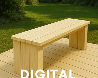 Piani fai da te per panche da giardino in PDF: costruisci una panca da giardino in legno da 4 piedi (guida alla lavorazione del legno stampabile, download immediato)