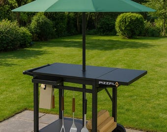 Progetti fai da te per carrelli da barbecue da esterno in PDF: costruisci il tuo carrello per barbecue con ripiani portaoggetti – Download immediato del progetto di lavorazione del legno