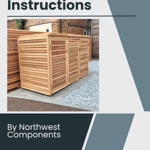 Wheelie Bin Store DIY Plan – 3-bin Wooden Enclosure for Garden or ...