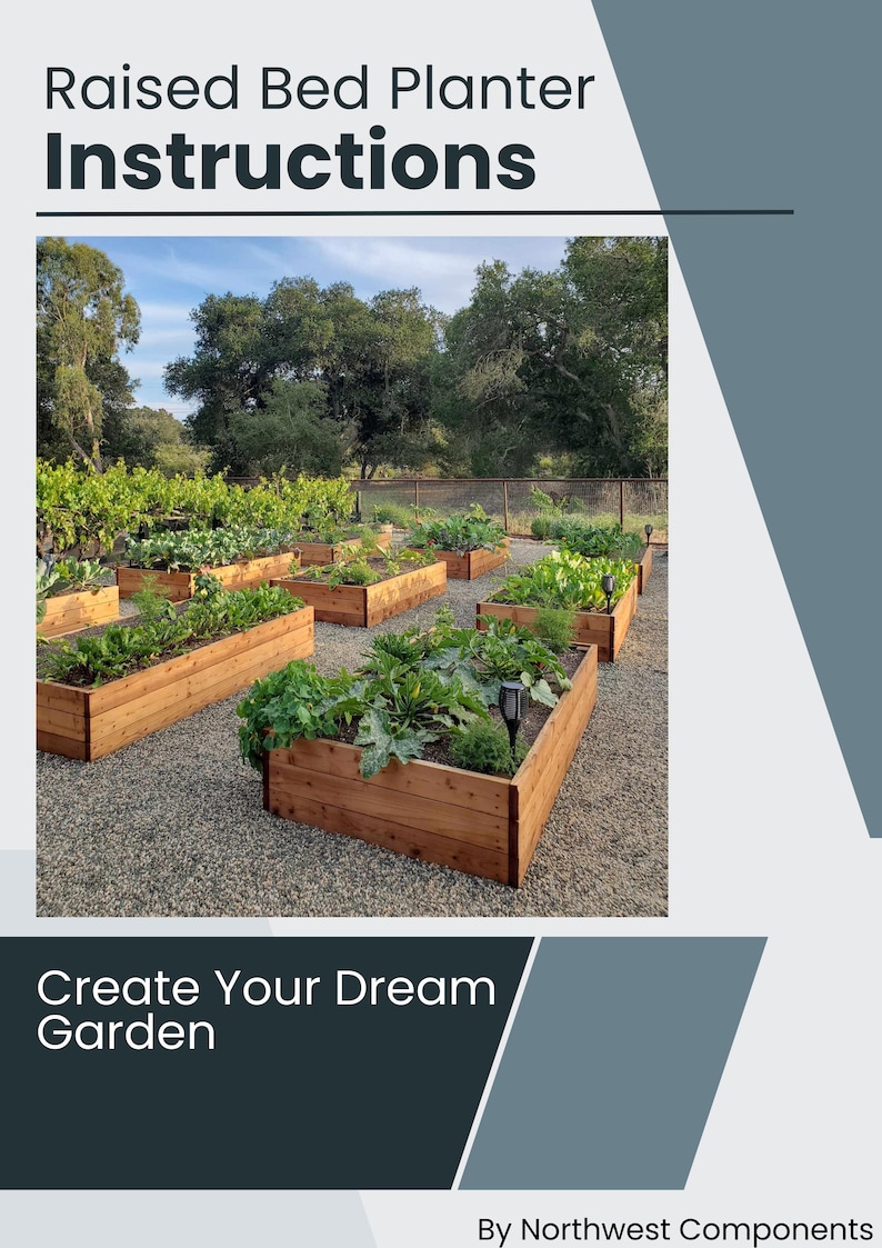 Raised Garden Bed DIY Plan – Wooden Vegetable Planter for Garden or ...