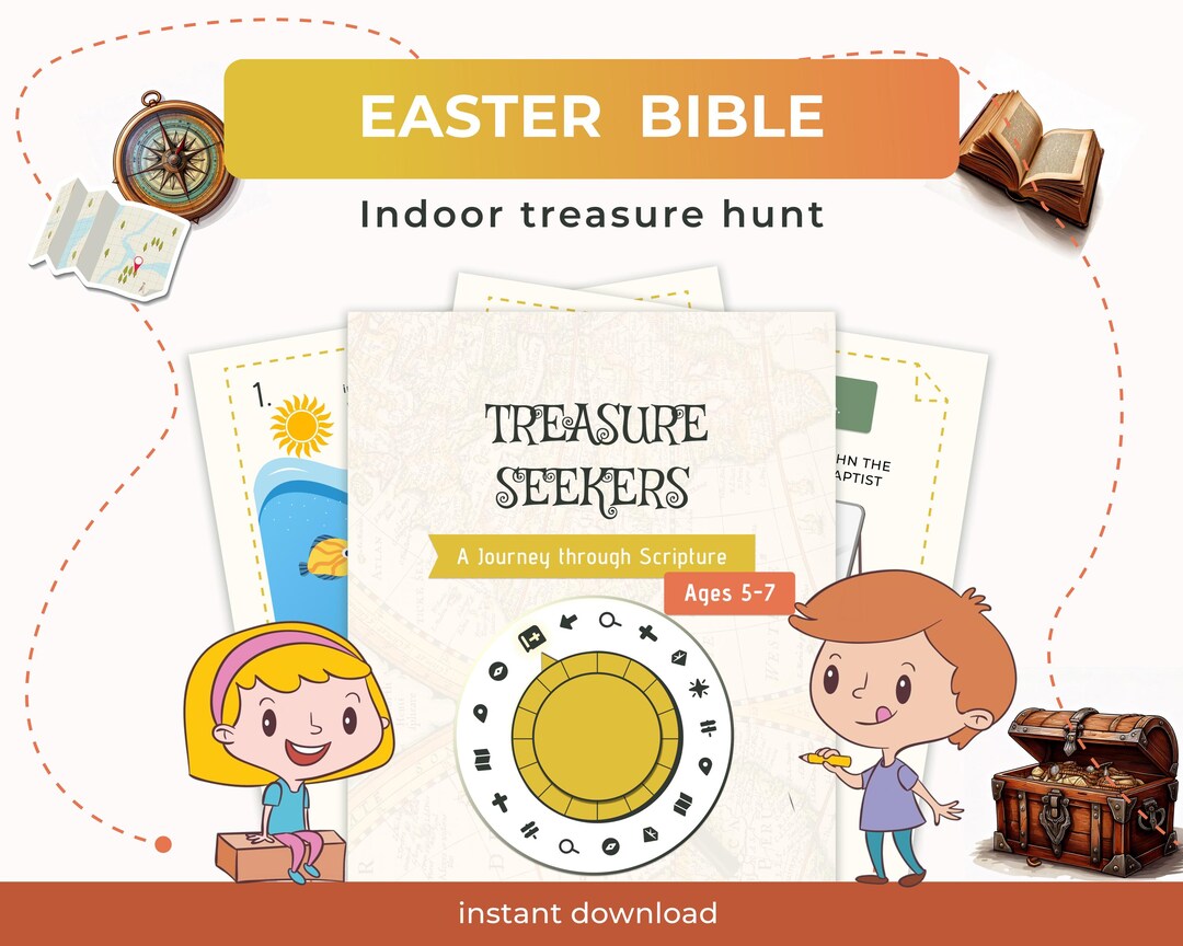 Sunday School Game for Kids Easter Scavenger Hunt Game Indoor Clue Hunt ...
