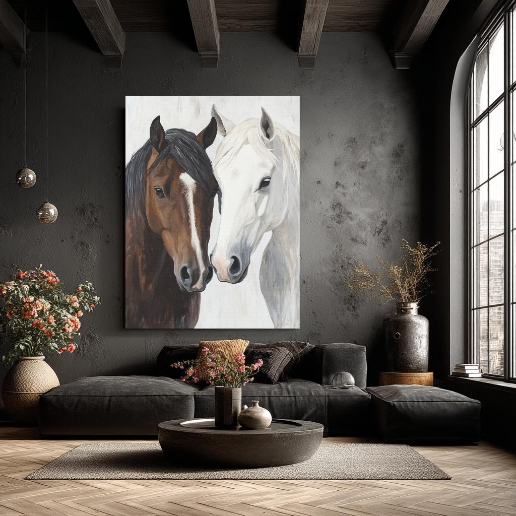 Horse Wall Art | Western Farmhouse Decor | Equestrian Canvas Print ...